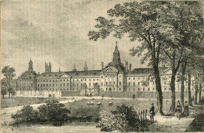 Old Bethlehem Hospital, Moorfields omkring 1750, c1872. af Unbekannt