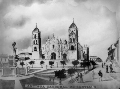 Den gamle katedral i Santiago de Cuba, 1523, 1920