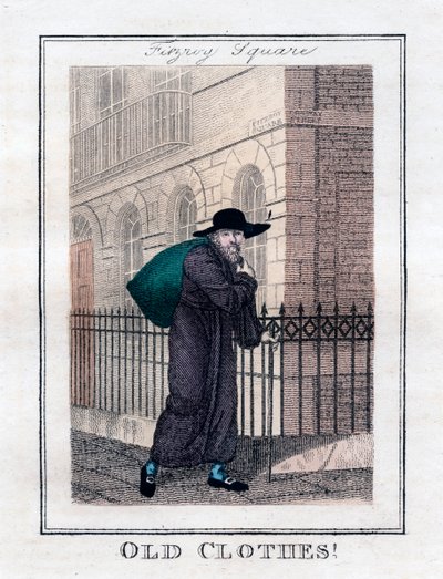 Old Clothes!, Fitzroy Square, London, 1805 af Unbekannt
