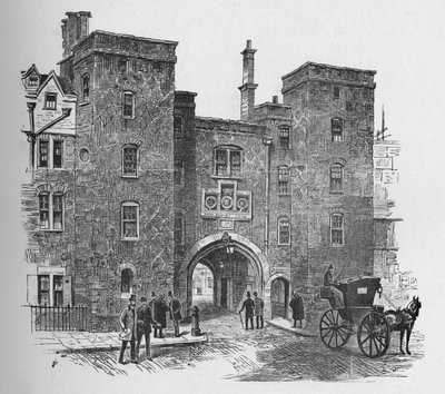 Old Gateway, Lincolns Inn, 1890 af Unbekannt