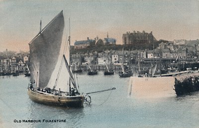Gamle Havn. Folkestone, slutningen af det 19.-begyndelsen af det 20. århundrede af Unbekannt