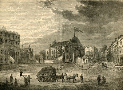 Old Kensington Church, omkring 1750, c1876. af Unbekannt
