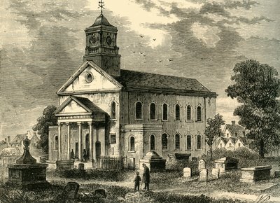 Old Newington Church i 1866, c1878. af Unbekannt