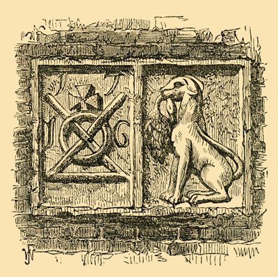 Gammelt tegn på hunden og anden., c1878. af Unbekannt