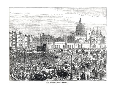 Old Smithfield Market, 1878 af Unbekannt