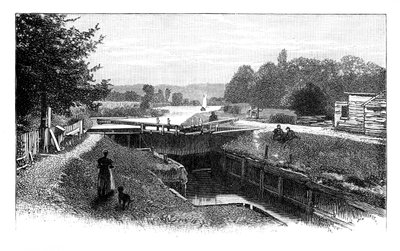 Old Windsor Lock, Themsen, Berkshire, c1888 af Unbekannt