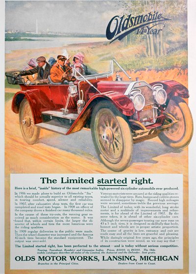 Oldsmobile bilannonce, 1911 af Unbekannt