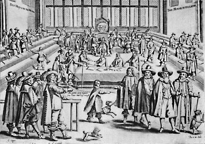 Oliver Cromwell opløser det lange parlament, 1653, 1903 af Unbekannt