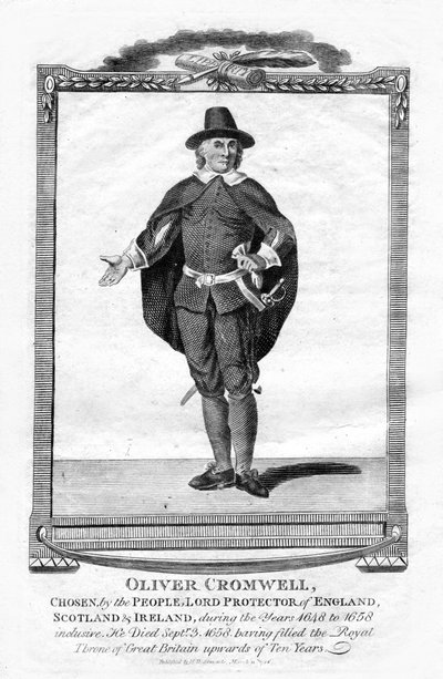 Oliver Cromwell, engelsk militærleder og politiker, 1706 af Unbekannt