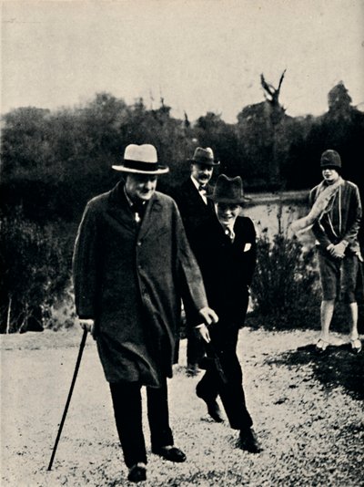 På ferie med sin søn i Italien, 1920