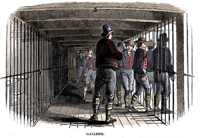 Om bord på en fængselshulk, 1848 af Unbekannt