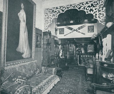 Et af receptionslokalerne på Sandow Institute, c1898 af Unbekannt