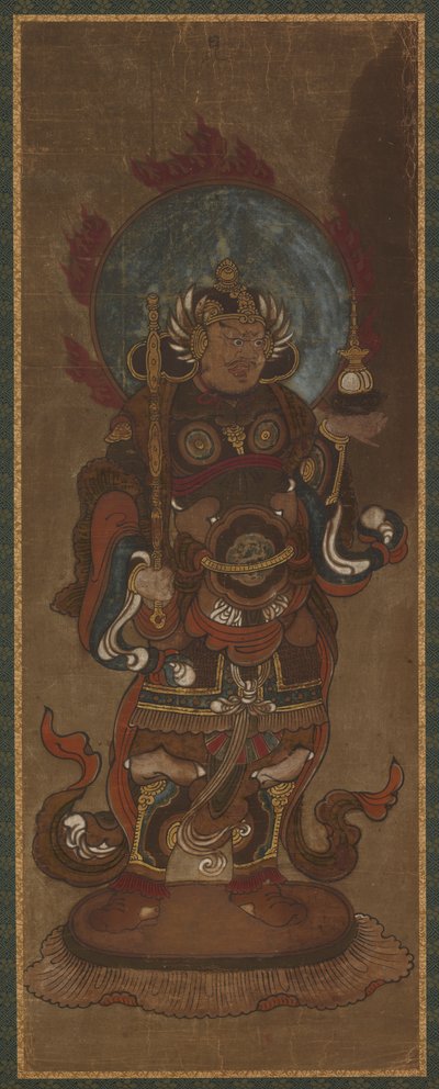 En af de tolv devaer: Bishamon-ten Vaisravana, slutningen af det 15.-begyndelsen af det 16. århundrede. af Unbekannt
