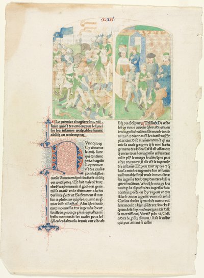Indledende side af bog VIII af Valerius Maximuss 1476 af Unbekannt