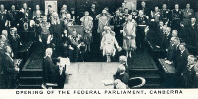 Åbning af det føderale parlament, Canberra, 1927 1937 af Unbekannt