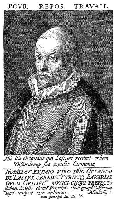Orlandus Lassus, flamsk renæssancekomponist og musiker, 1500-tallet af Unbekannt