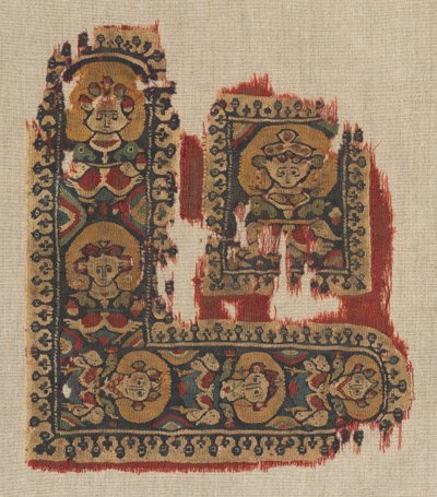 Ornament Gammadion og Segmentum fra en tunika, 500-tal. af Unbekannt
