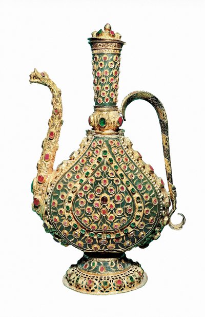 Osmannisk kunst: guldkande, indlagt med ædelsten. Guldsmedeværk 1600-tallet. af Unbekannt