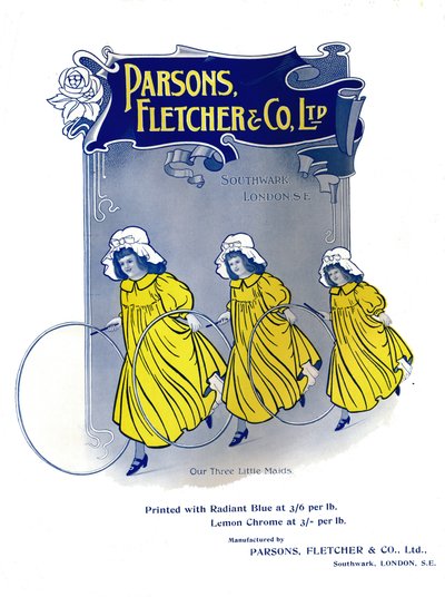 Vores tre små tjenestepiger - Parsons, Fletcher & Co. Ltd-annonce, 1909. af Unbekannt