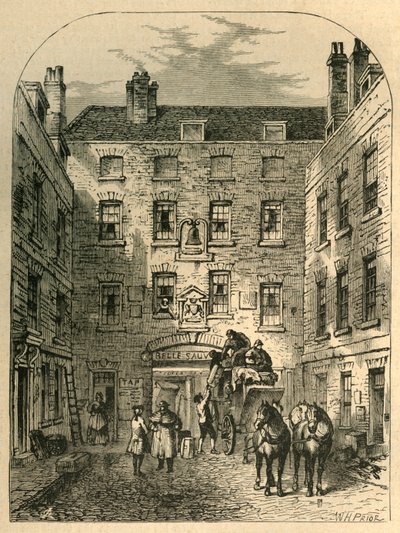 Ydre Court of La Belle Sauvage i 1828, 1897. af Unbekannt
