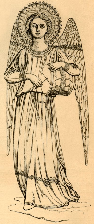 Konturkopi af en engel malet af Fra Angelico, 1881. af Unbekannt