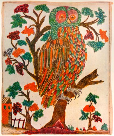 Ugle, Lubok-tryk, 1800 af Unbekannt