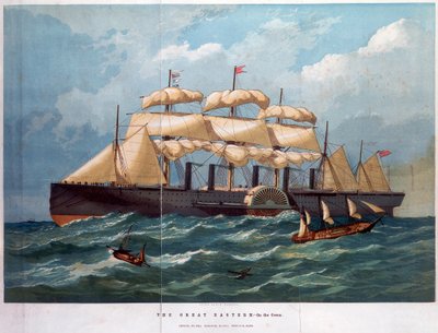 PSS Great Eastern on the ocean, 1858 af Unbekannt