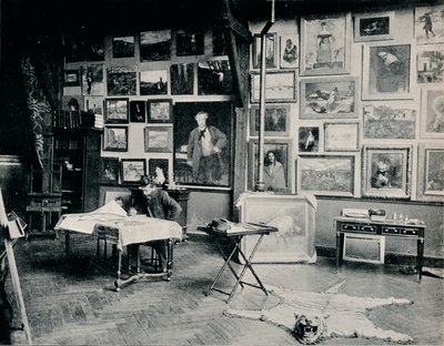 P. Roll in his Studio, c1897 af Unbekannt
