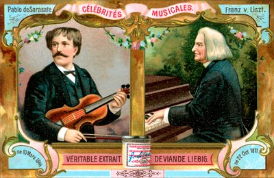 Pablo de Sarasate og Franz Liszt, c1900 af Unbekannt