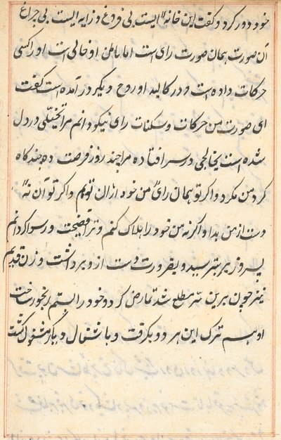 Side fra Tales of a Parrot Tuti-nama: tekstside, ca. 1560. af Unbekannt