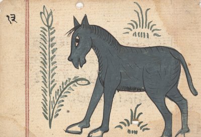 Side fra en bog med varsler, ca. 1800. af Unbekannt
