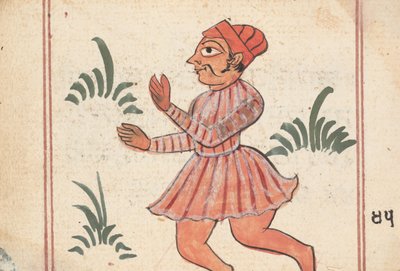 Side fra en bog med varsler, ca. 1800. af Unbekannt