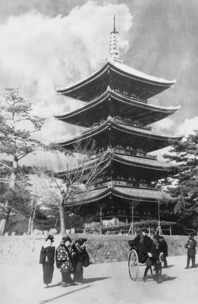 Pagoda, Nara, Japan, slutningen af det 19. eller begyndelsen af det 20. århundrede af Unbekannt