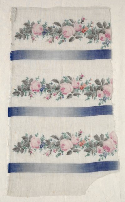 Malet Organdy Strip, midten af 1800-tallet. af Unbekannt