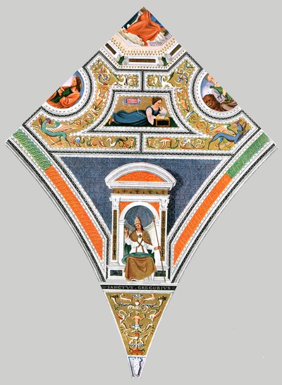 Malet dekoration i kirken Santa Maria del Popolo, Rom, Italien, 1928. af Unbekannt
