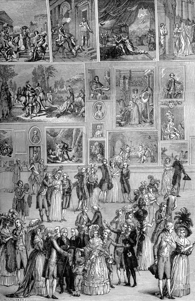 Maleriudstilling, Louvre, Paris, 1737 1882-1884 af Unbekannt