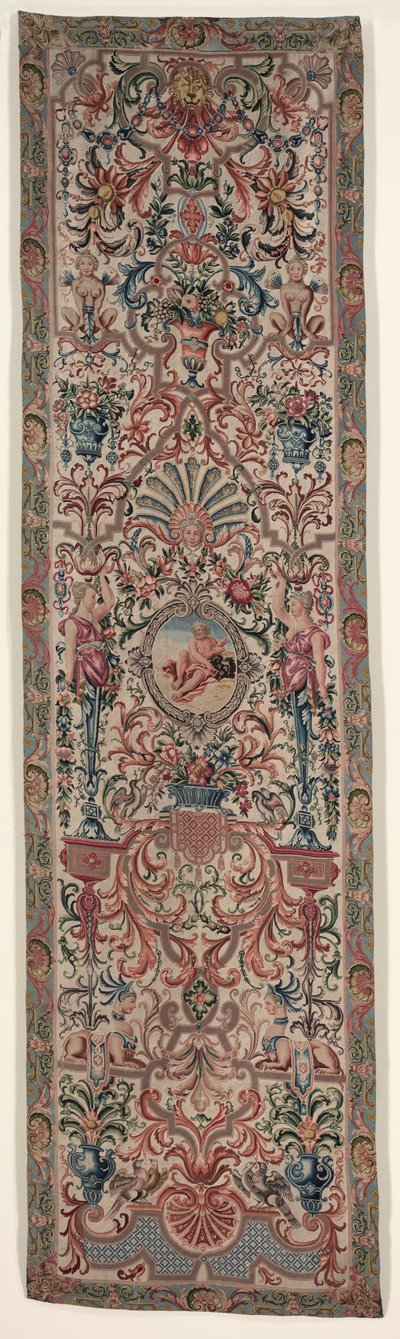 Et par håndarbejde sengeophæng, ca. 1690. af Unbekannt