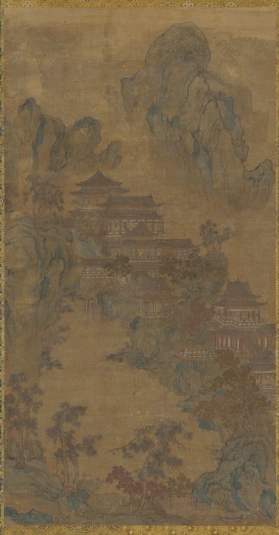 Palads i bjergene, Ming-dynastiet, 16.-17. århundrede. af Unbekannt