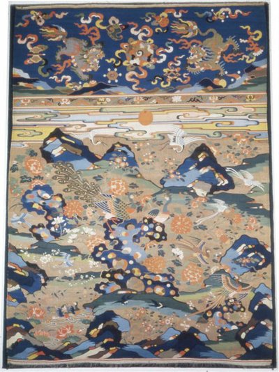 Panelmøbelstof, Kina, Late-Ming-dynastiet 1368-1644Qing-dynastiet 1644-1911... af Unbekannt
