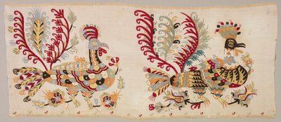 Panel, sandsynligvis fra en nederdel, 1800-tallet. af Unbekannt