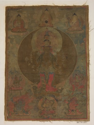 Panel fra maleri af en tusindarmet guanyin, dato ukendt. af Unbekannt