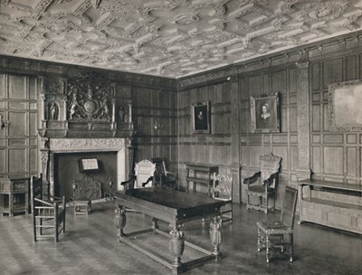Panelet værelse fra det gamle palads, Bromley-By-Bow, 1927 af Unbekannt