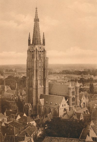 Panorama og kirken Notre-Dame, c1928 af Unbekannt