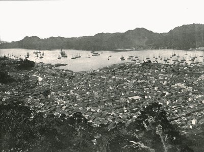 Panoramaudsigt over byen, Nagasaki, Japan, 1895. af Unbekannt
