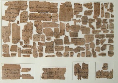 Papyri-fragmenter, koptisk, 7. århundrede. af Unbekannt