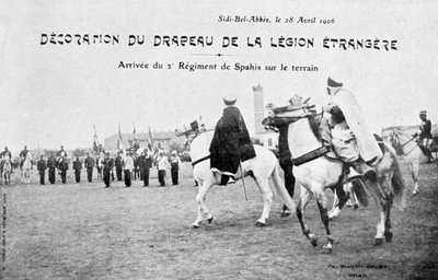 Paradering af den franske fremmedlegions flag, Sidi Bel Abbes, Algeriet, 28. april 1906 af Unbekannt