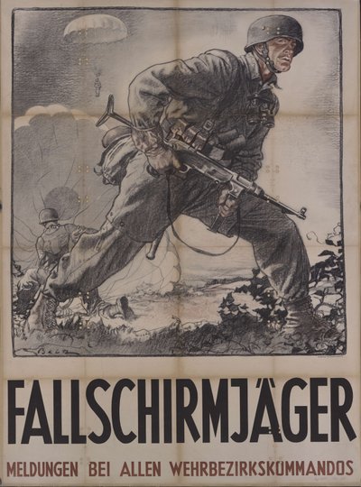 Faldskærmssoldat, 1942. af Unbekannt
