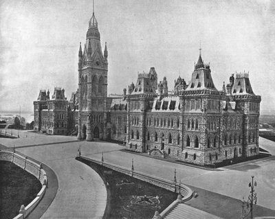 Parlamentsbygninger, Ottawa, Canada, c1900. af Unbekannt