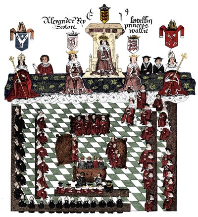 Parlament af Edward I, 13. århundrede, c1905 af Unbekannt