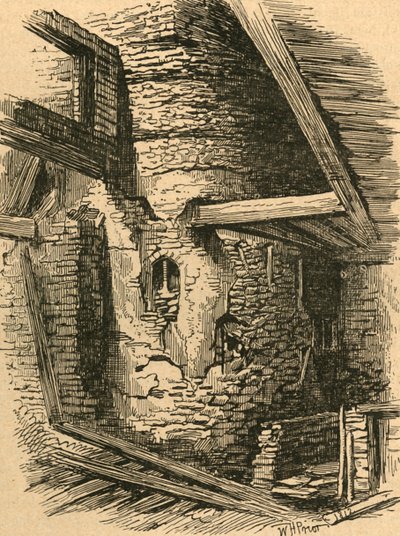 En del af Old London Wall nær Falcon Square, 1870, 1897. af Unbekannt